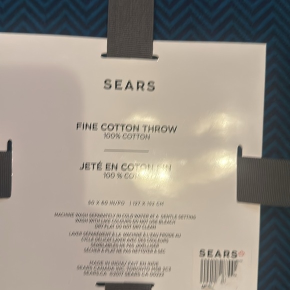 Fine Cotton throw blanket - Picture 2 of 3